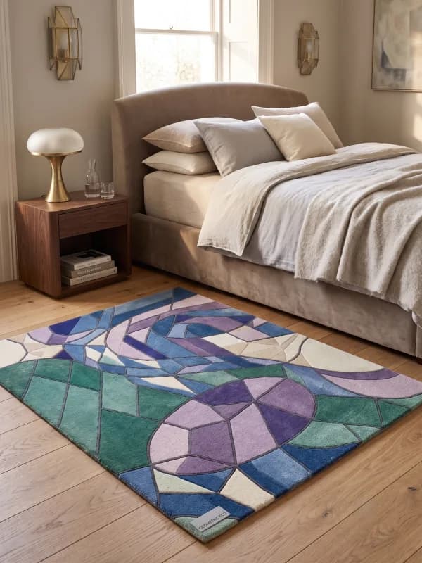 Vitrail Stained Glass Abstract Rug