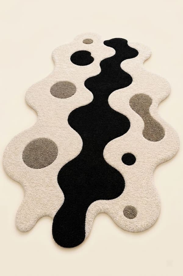 Lagoon Organic Shaped Rug detail