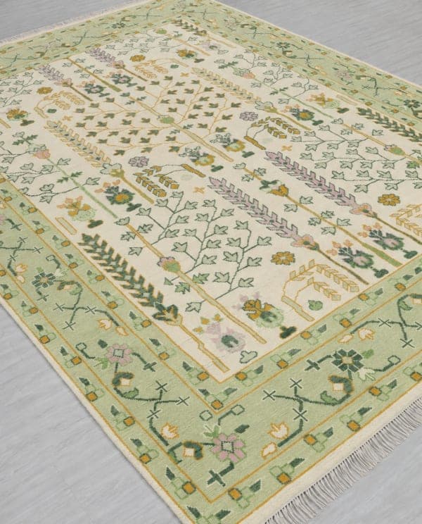 Meadow Sage Botanical Rug detail