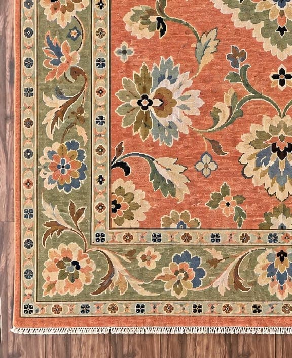 Terra Sage Floral Medallion Rug