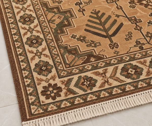 Caravan Camel Tribal Medallion Rug detail