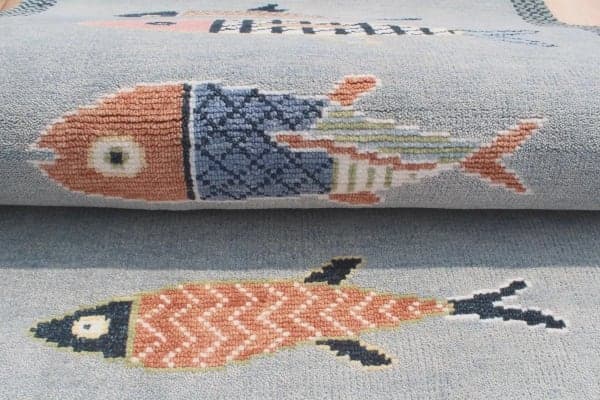 Marina Slate Fish Runner Rug