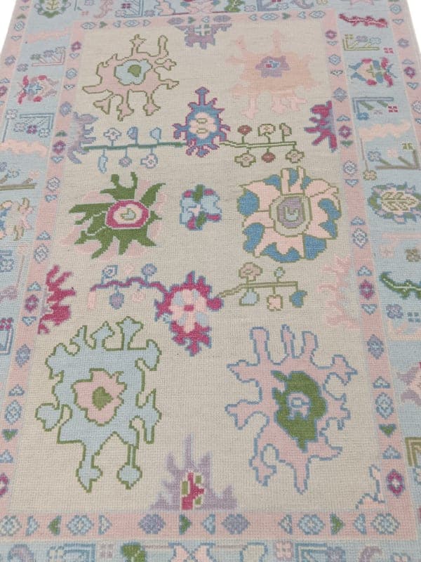 Pastel Meadow Floral Rug detail