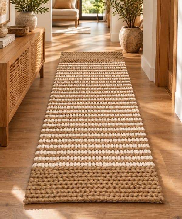 Mesa Braided Stripe Rug detail