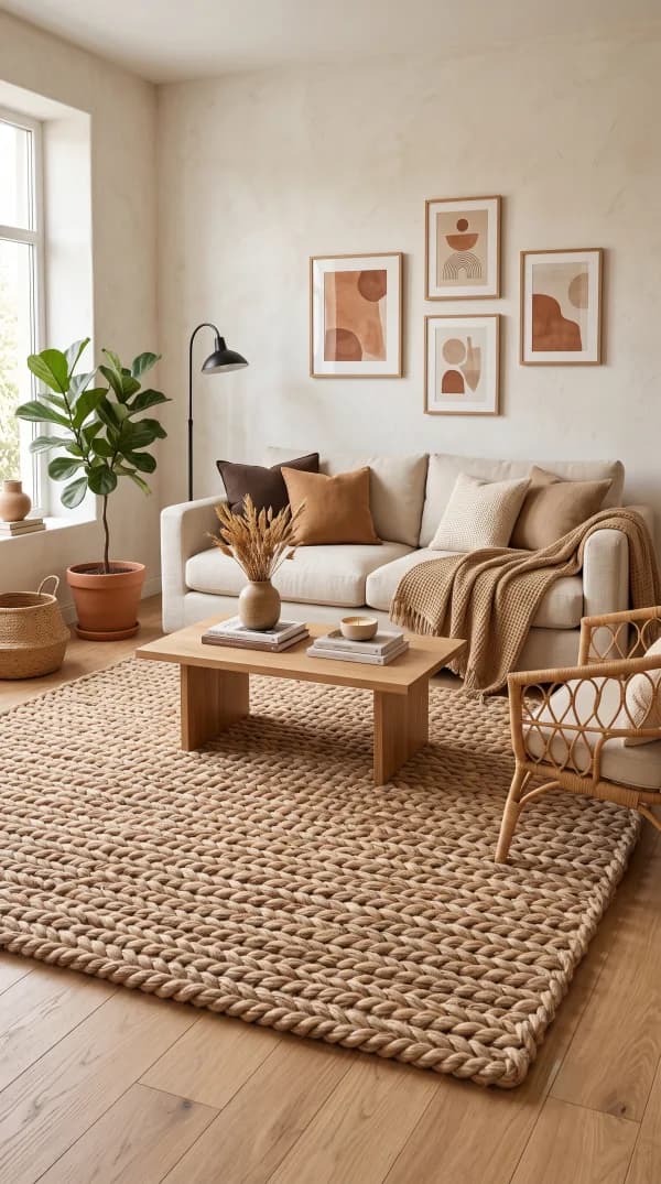 Hemp Chunky Braid Rug detail