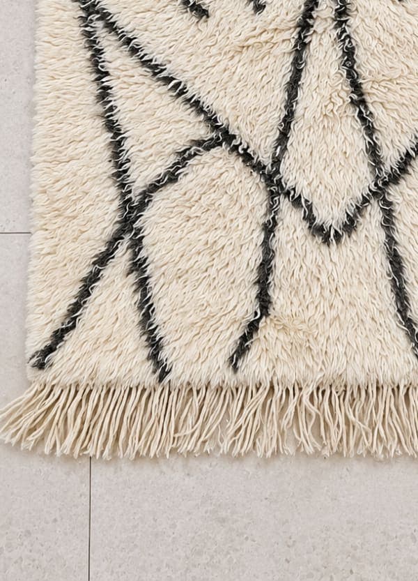 Lumen Abstract Shaggy Rug detail