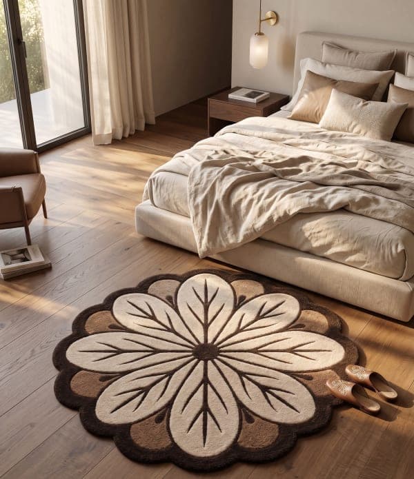 Bloom Scalloped Flower Rug detail