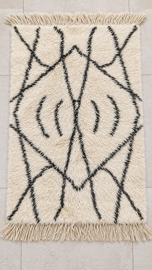 Abstract Shapes Rug Rustic Lumen Abstract Shaggy Rug | Knotiq Rugs